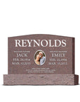 36″ x 6″ x 24″ Upright Headstone with 48″ Base