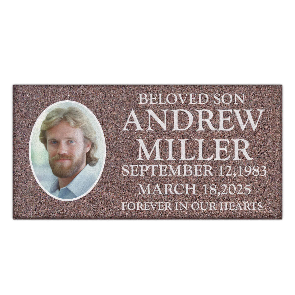 20″ x 10″ x 6″ Pillow Marker Headstone