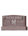 48″ x 6″ x 24″ Upright Headstone with 60″ Base