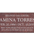 24″ x 12″ x 4″ Flat Headstone