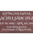 28″ x 16″ x 4″ Flat Headstone