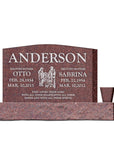 30″ x 6″ x 20″ Upright Headstone with 42″ Base & Vase