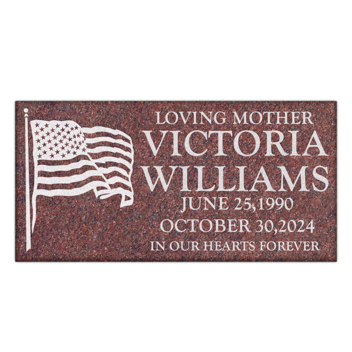 20″ x 10″ x 6″ Pillow Marker Headstone