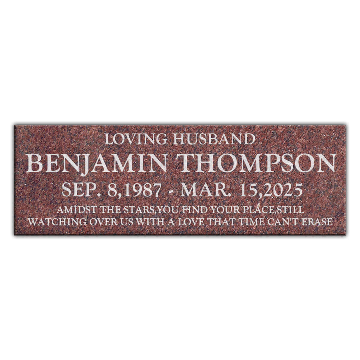 36″ x 12″ x 6″ Pillow Marker Headstone