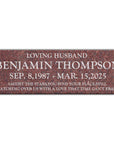 36″ x 12″ x 6″ Pillow Marker Headstone