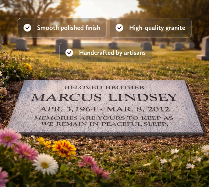 24″ x 12″ x 4″ Flat Headstone